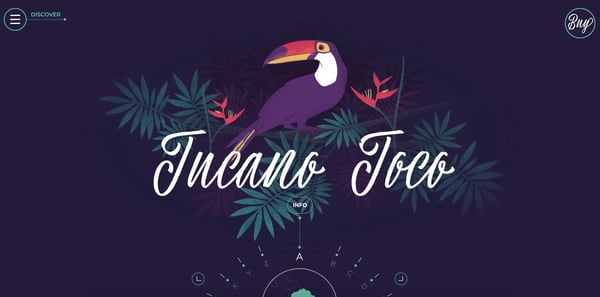 Ejemplos de sitios creados con WooCommerce: Amazonia Font