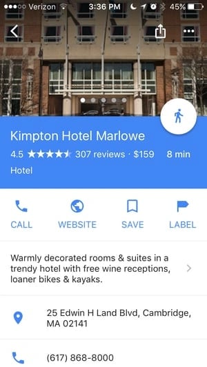 google maps business listing