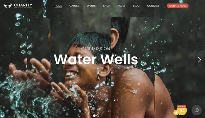 Charity Foundation WordPress theme for nonprofit organizations