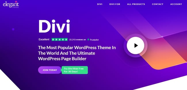 photography website templates, Divi