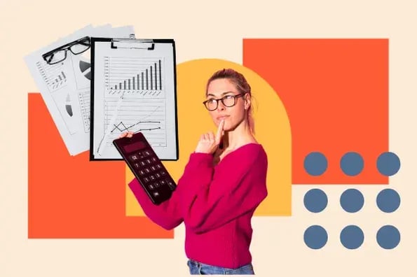 woman calculates and manages a ppc budget