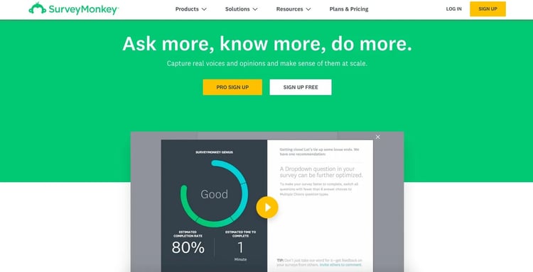 SurveyMonkey Best Product Demos