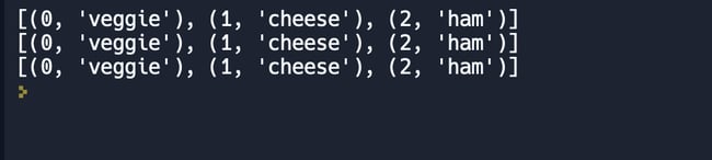 Python enumerate function example