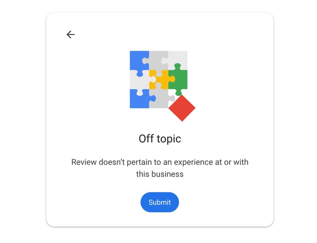 how to report fake google reviews: confirm and submit
