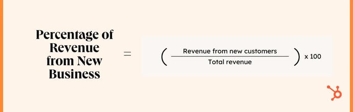 sales metrics: revenue from new business formula