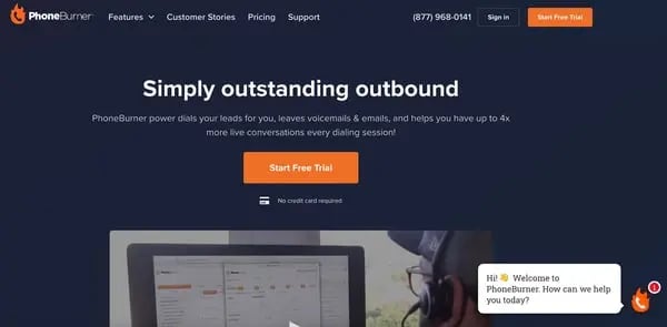 dialer software: phoneburner sales dialer software
