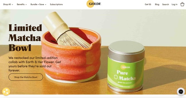 simple website examples: Golde 