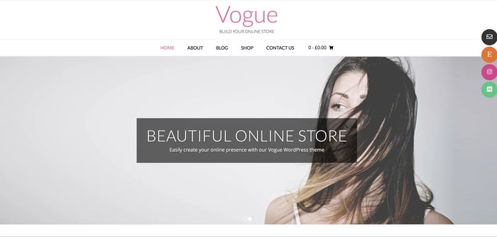 vogue simple wordpress theme