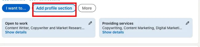 How to add the skill section to your LinkedIn profile.