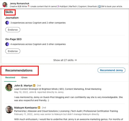 LinkedIn recommendations vs. LinkedIn endorsements