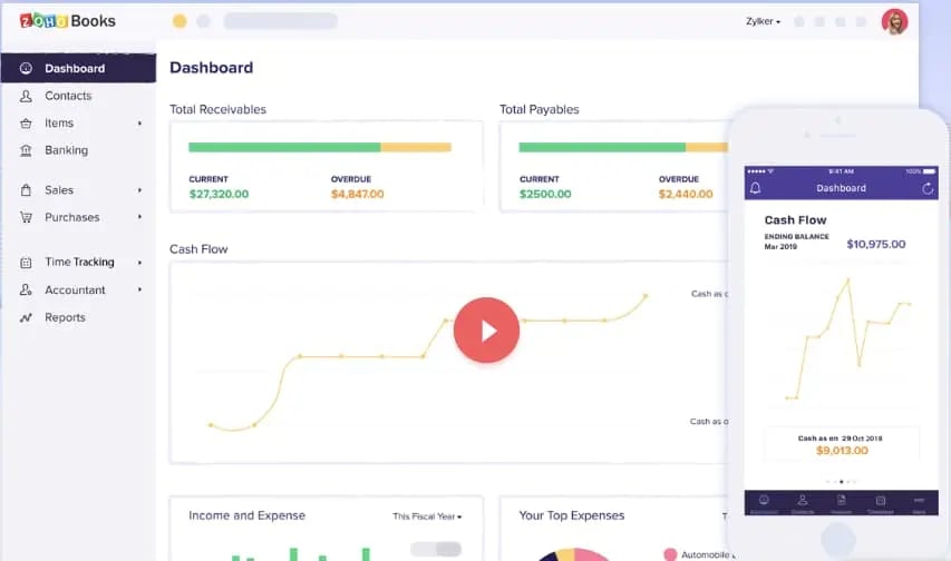 Small Business Accounting Software ZohoBooks