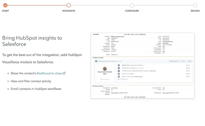 software integration between hubspot and salesforce