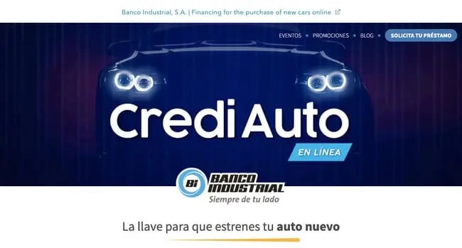 CMS Hub website example: CrediAuto