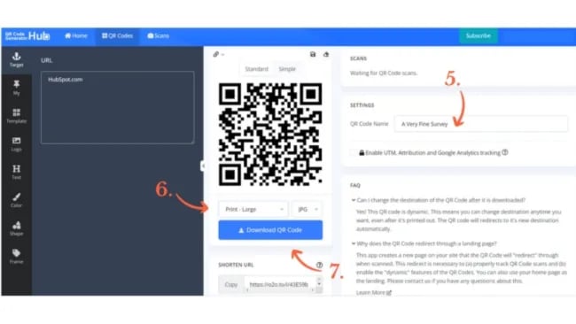 how to make a survey with a qr code, creating the qr code