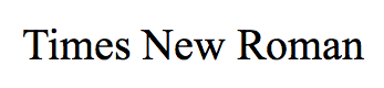 times new roman 