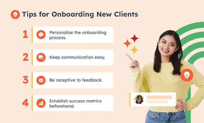 Best practices to follow when onboarding new clients.