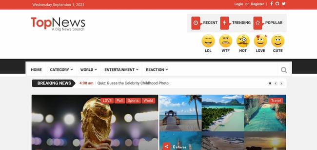 Best viral WordPress themes: TopNews