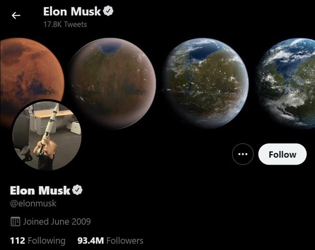 twitter power user account: elon musk