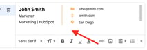 En HTML -signaturoppførte i Gmail