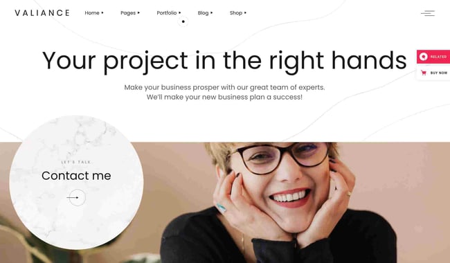 business website templates, Vailance