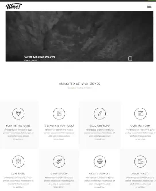 Waves video Wordpress theme