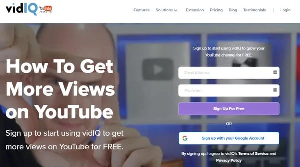 vidiq youtube tag generator homepage