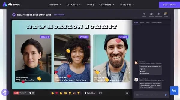 Airmeet virtual event platform