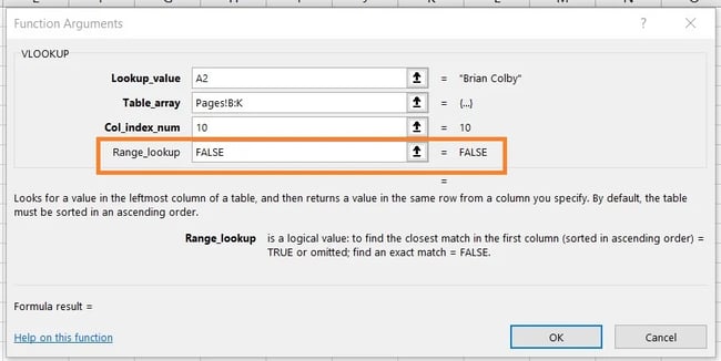 Using VLOOKUP: Designating Range Lookup as True or False