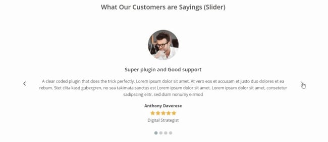 demo of the wordpress testimonials plugin real testimonials