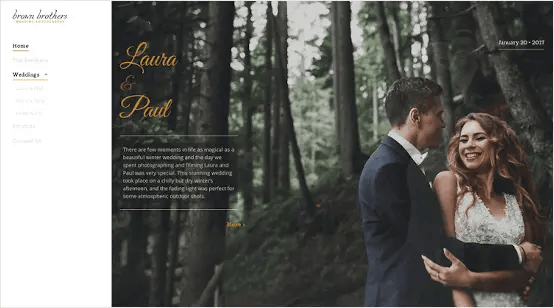 Wedding site built with IONOS website builder