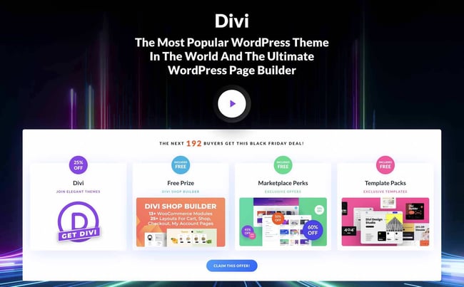 WordPress membership theme: Divi 