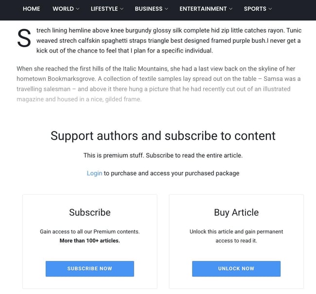 WordPress membership theme: JNews