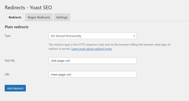 Best WordPress redirect plugin: Yoast SEO pro