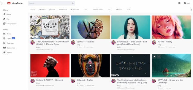 wordpress video sharing theme: King