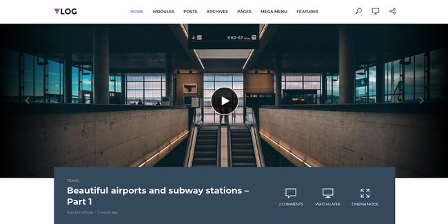 wordpress video sharing theme: Vlog