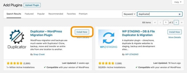 the add plugin page in the wordpress dashboard