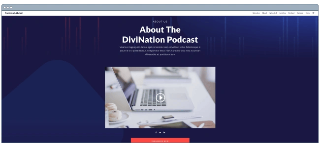 WordPress podcasting theme: Divi