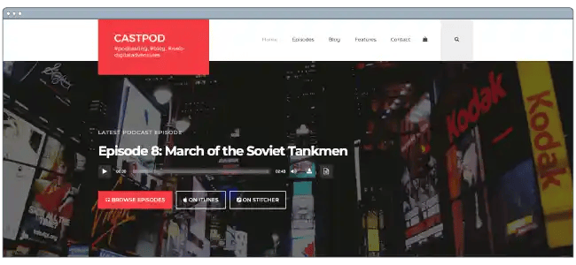WordPress podcasting theme: Castpod