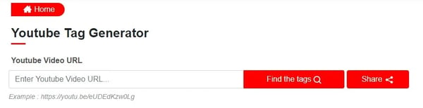 ytube tool youtube tag generator homepage