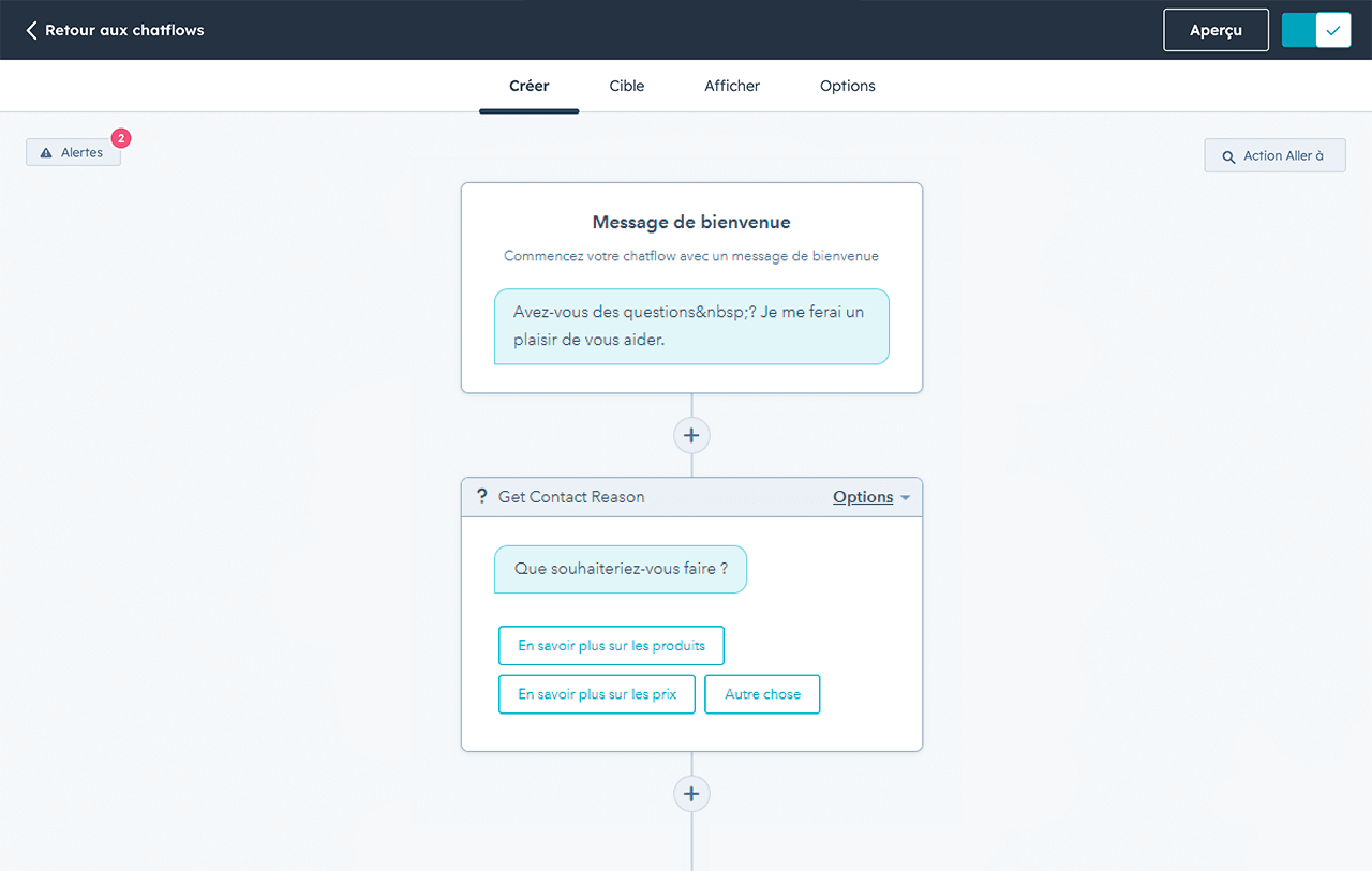 Automatisation de chatflows