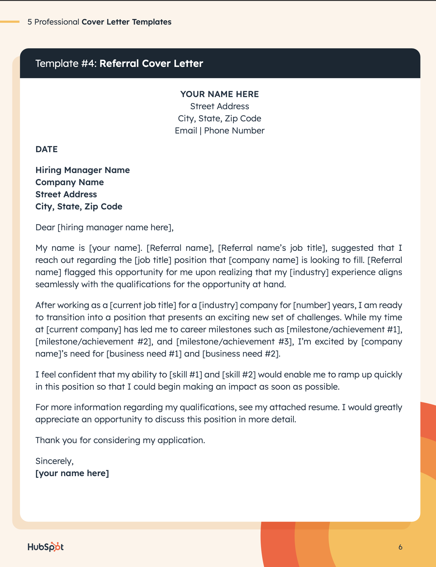 Cover Letter Templates - 3