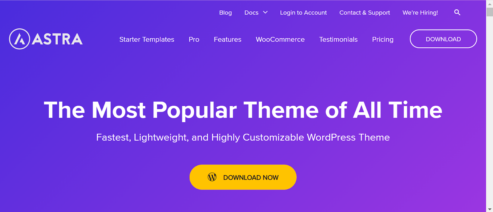 Bootstrap website templates, Astra