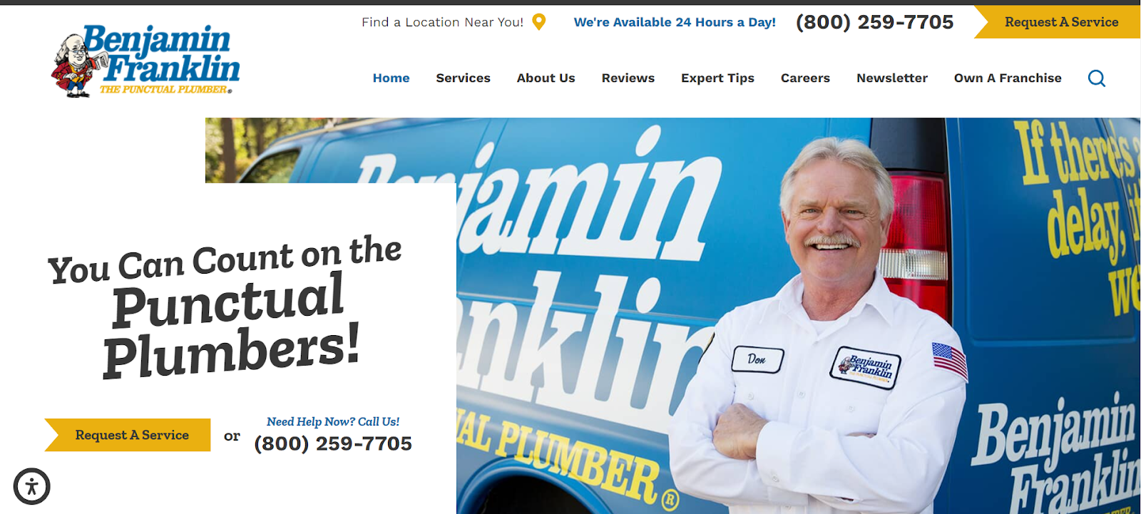 benjamin franklin plumbing website