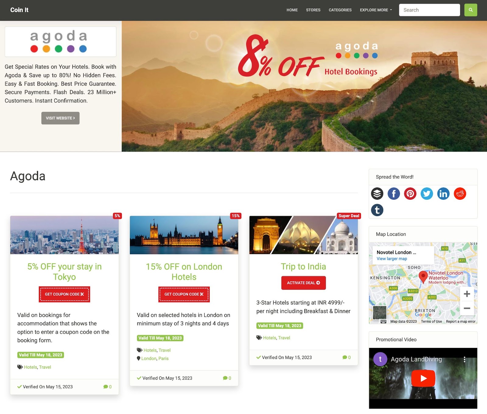 Wordpress coupon themes, ClipMyDeals