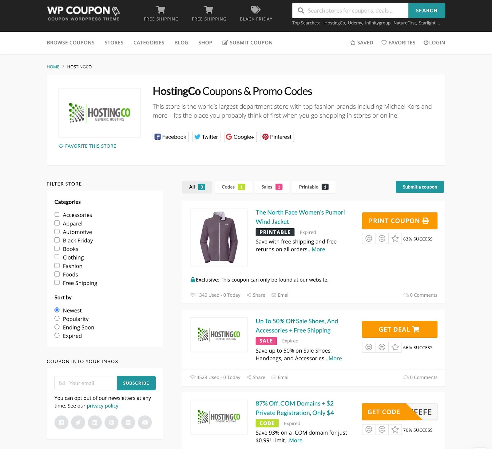 Wordpress coupon themes, Coupon WP