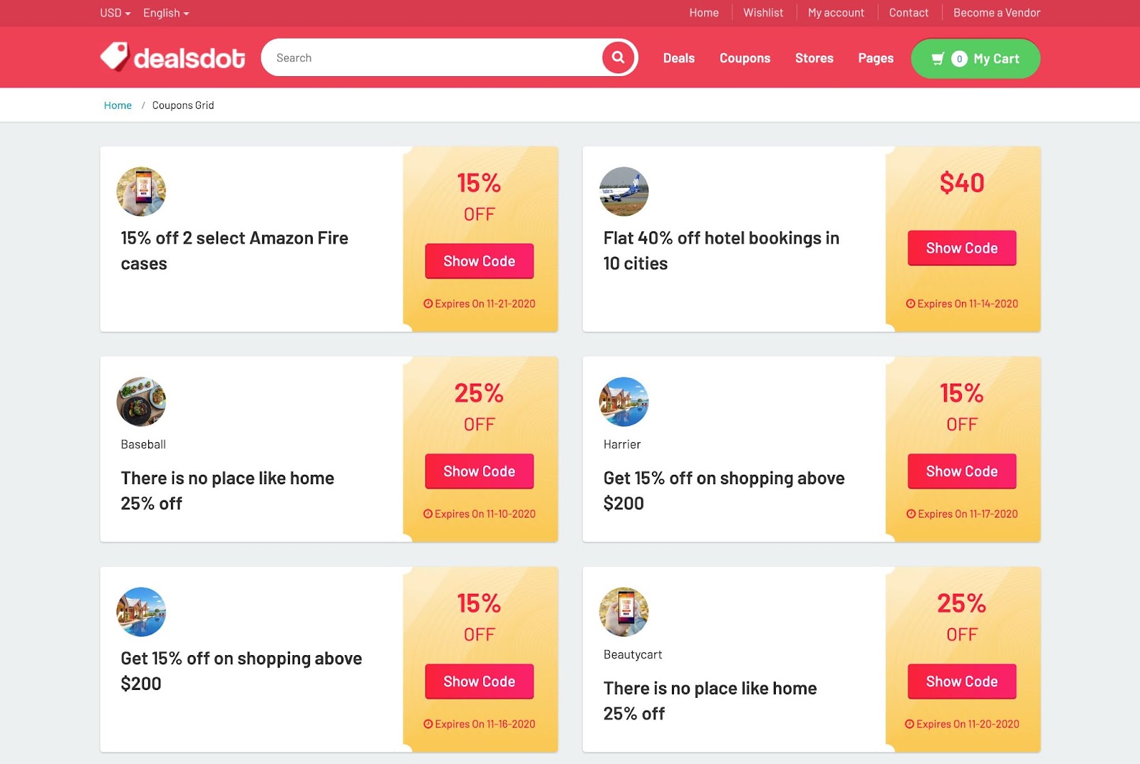 Wordpress coupon themes, Dealsdot