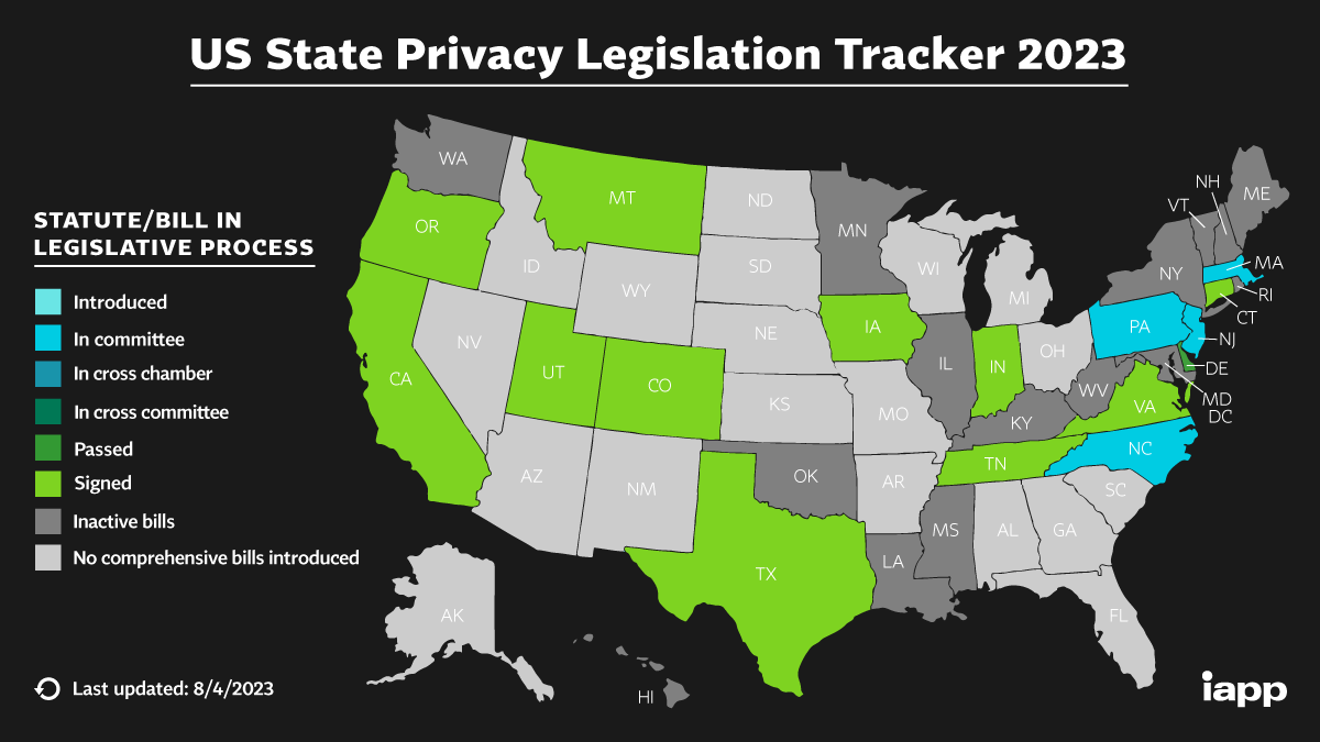 us state  privacy legislation tracker 2023