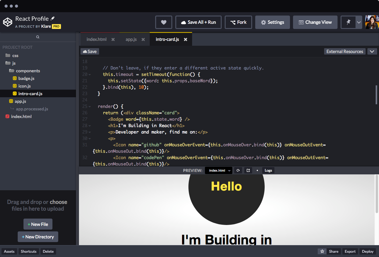 Best JavaScript IDE, CodePen