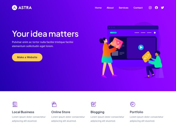 WordPress podcasting theme: Astra