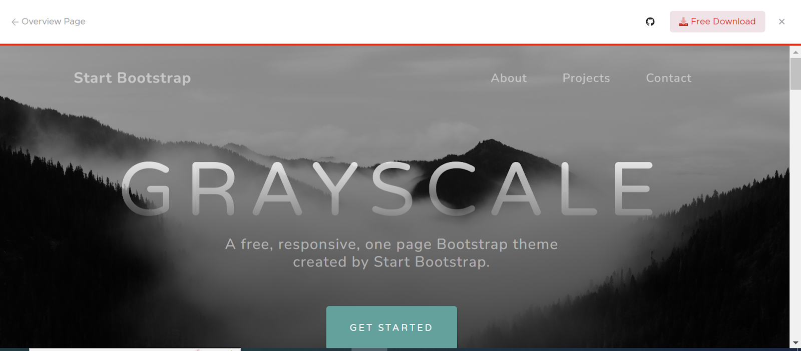 Bootstrap website templates, Grayscale